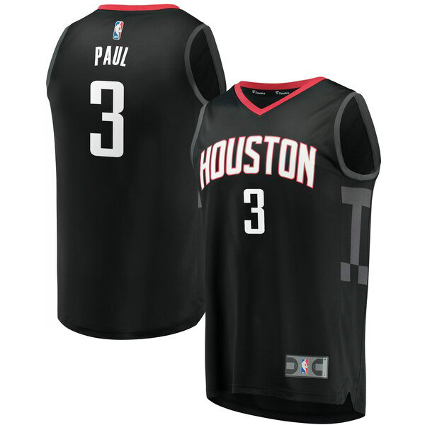 Maillot Houston Rockets Homme Chris Paul 3 Statement Edition Noir